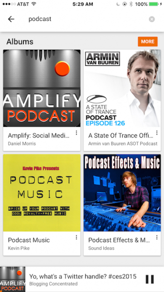 Playstore search for Podcasts before official launch